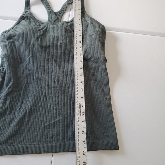 Lululemon Tank Top Womens 10 Ribbed Built In Bra Racerback Yoga Gym LW1AX1S - Picture 5 of 8